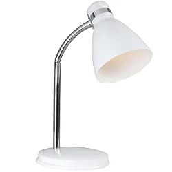 Lampe de table CYCLONE avec bras flexible E14 IP20, blanche
