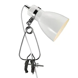 Lampe à pince CYCLONE E14 IP20, blanche