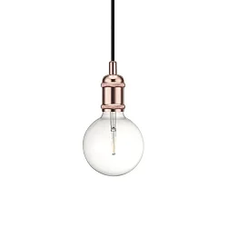 Luminaire à suspension AVRA E27 IP20, cuivre, noir  