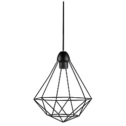 Luminaire à suspension TEES E27 IP20, noir  