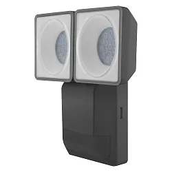 Luminaire mural d'extérieur ENDURA® PRO FLOOD SENSOR 16W 2 voies, avec capteur, inclinable IP55, gris foncé gradable