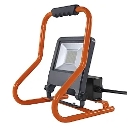 Projecteur WORKLIGHTS R-STAND SOCKET (GEN 2) 50W avec interrupteur, inclinable, avec prise de courant IP44, gris, orange 