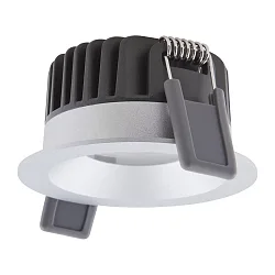 Downlight SP FIX P 8W 930 PS DIM IP44 SI rigide, avec interrupteur, multipower, reculer IP44/IP20, argent
