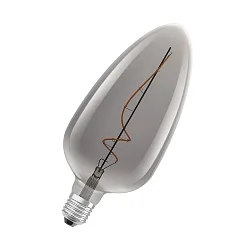 Ampoule à filament forme bougie VINTAGE 1906® CLASSIC C125 DIM 15 grand clair E27 4W 140lm 1800K 300° CRI 80-89 gradable