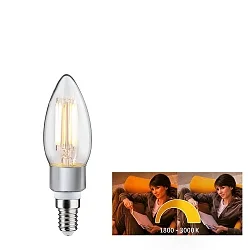 Ampoule à filament forme bougie B35 Dim-To-Warm E14 5W 470lm 1800-3000K CRI >80 gradable