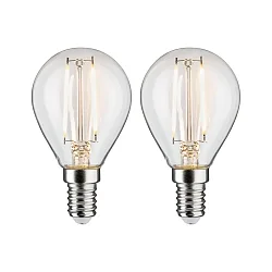 Ampoule à filament forme de gouttes FILAMENT P45 lot de 2, commutable E14 2,7W 250lm 2700K CRI >80 