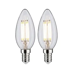 Ampoule à filament forme bougie lot de 2 E14 4,8W 470lm 4000K 360° CRI >80 