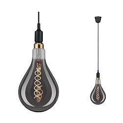 Luminaire à suspension NEORDIC KETIL à 1 flamme E27 IP20, noir  gradable
