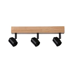 Spot ARVID 3 flammes E27, noir  gradable