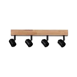 Spot ARVID 4 flammes E27, noir  gradable