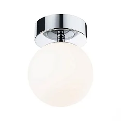 Applique et plafonnier GOVE IP44, chrome, mat 