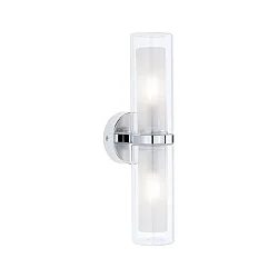 Applique et plafonnier LUENA E14 IP44, chrome, mat 