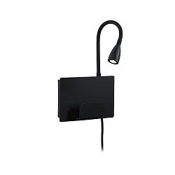 reading lamp HALINA LED with USB connection IP20, black 
