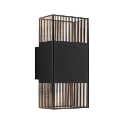 Luminaire mural d'extérieur THARIN haut / bas, angulaire, réglable IP44, noir 