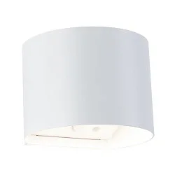 Applique murale à accu NYORA UP&DOWN rond IP44, blanche 
