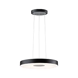 Luminaire à suspension PURIC PANE II haut bas, rond, réglable IP20, gris, noir gradable