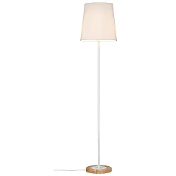 Lampadaire NEORDIC STELLAN à 1 flamme, avec abat-jour E27, bois, blanche gradable