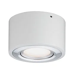 Luminaire de plafond ARGUN LED à 1 flamme, rond, pivotant, aluminium brossé gradable