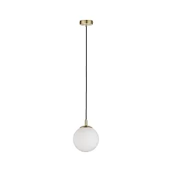 Luminaire à suspension NEORDIC E27 IP20, laiton brossé, blanche gradable