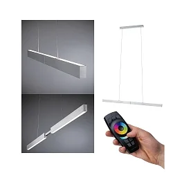 Luminaire à suspension APTARE LED contrôlable par ZigBee IP20, aluminium brossé gradable