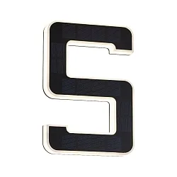 Numéros de maison lumineux solaires avec batterie, indirect IP44, noir , blanc mat 