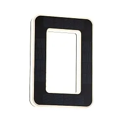 Numéros de maison lumineux solaires avec batterie, indirect IP44, noir , blanc mat 