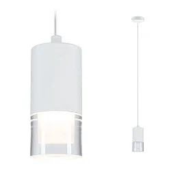 Luminaire à suspension KAME 3STEP-DM cylindrique, dimmable, réglable IP44, blanc mat gradable
