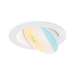 Spot AUMUS rond, lot de 1 IP20, blanc mat gradable