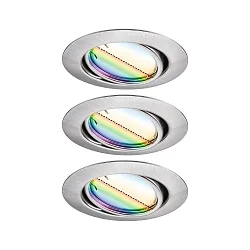 Lumière encastrée BASE COIN LED pivotant, lot de 3, RGBW, contrôlable par ZigBee LED IP20