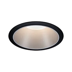 Lumière encastrée COLE rond, rigide, reculer GU10 IP23, noir mat, argent gradable CRI >80