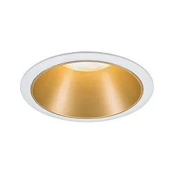 Recessed spot LED COLE IP44, fixed, incl. LED COIN Module, 230V, 6.5W 2700K460lm 100°, 3-step dimmable, white / gold matt