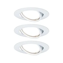recessed luminaire BASE COIN swivelling, set of 3 IP20, white dimmable 15W 370lm 3000K 100° 100° CRI > 83