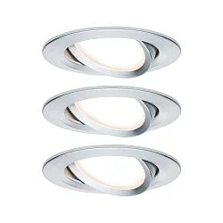 Lumière encastrée NOVA COIN LED rond, pivotant, lot de 3 IP23, aluminium  19,5W 460lm 2700K 100° 100° CRI >80