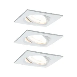 Lumière encastrée NOVA COIN LED angulaire, pivotant, lot de 3 IP23, blanc mat  19,5W 460lm 2700K 100° 100° CRI >80