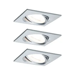 Lumière encastrée NOVA COIN LED angulaire, pivotant, lot de 3 IP23, aluminium  19,5W 460lm 2700K 100° 100° CRI >80