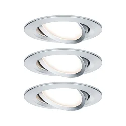 recessed luminaire NOVA COIN LED round, swivelling, set of 3 Coin IP23, aluminium dimmable 19,5W 460lm 2700K 100° 100° CRI >80