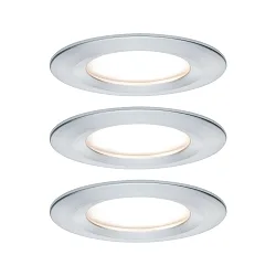 recessed luminaire NOVA COIN LED round, rigid, set of 3 Coin IP44, aluminium dimmable 19,5W 460lm 2700K 100° 100° CRI >80