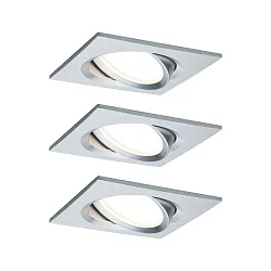 outdoor recessed luminaire NOVA PLUS COIN square, swivelling, set of 3 Coin IP23, aluminium dimmable