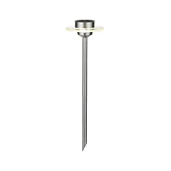Lampe solaire à broche SPECIAL LINE UFO rond, avec interrupteur, avec batterie IP44, acier inoxydable