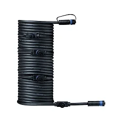 Câble PLUG&SHINE 5 fois, étanche, noir 