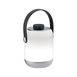 Lampe de table CLUTCH avec fonction de charge USB IP44, gris gradable