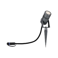 Projecteur d'extérieur PLUG&SHINE RADON LED pivotant, rotatif IP65, gris gradable