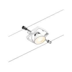 Lampe à corde MAC II GU5,3, chrome, blanc mat 