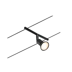 Lampe à corde SALT GU5,3, chrome, noir mat 