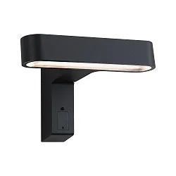 Luminaire mural ITO horizontal, avec détecteur de mouvement IP44, anthrazit 
