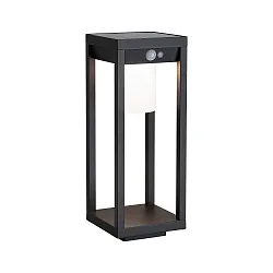Lampadaire solaire SOLAR MARISOL avec capteur IP44, noir , blanc mat 