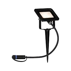 Lampe à piquet de terre PLUG&SHINE FLOOD SPOT IP65, noir  