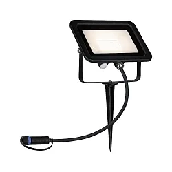 Lampe à piquet de terre PLUG&SHINE FLOOD SPOT IP65, noir  
