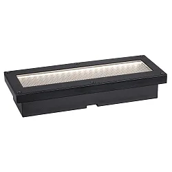 Lampe solaire encastrée dans le sol DOMENIC avec capteur, accessible IP67, noir  