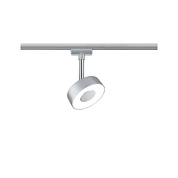 1-Projecteur monophasé URAIL CIRCLE LED rond, réglable, chromé mat 